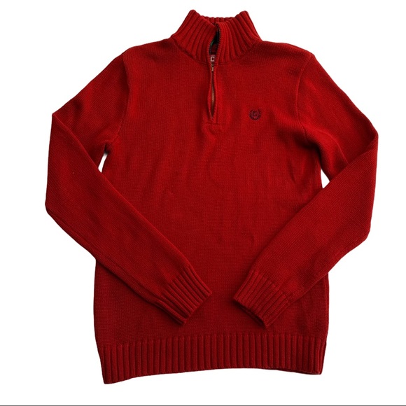 Chaps Other - Chaps Boys Red Mock Neck 1/4 Zip Sweater XL